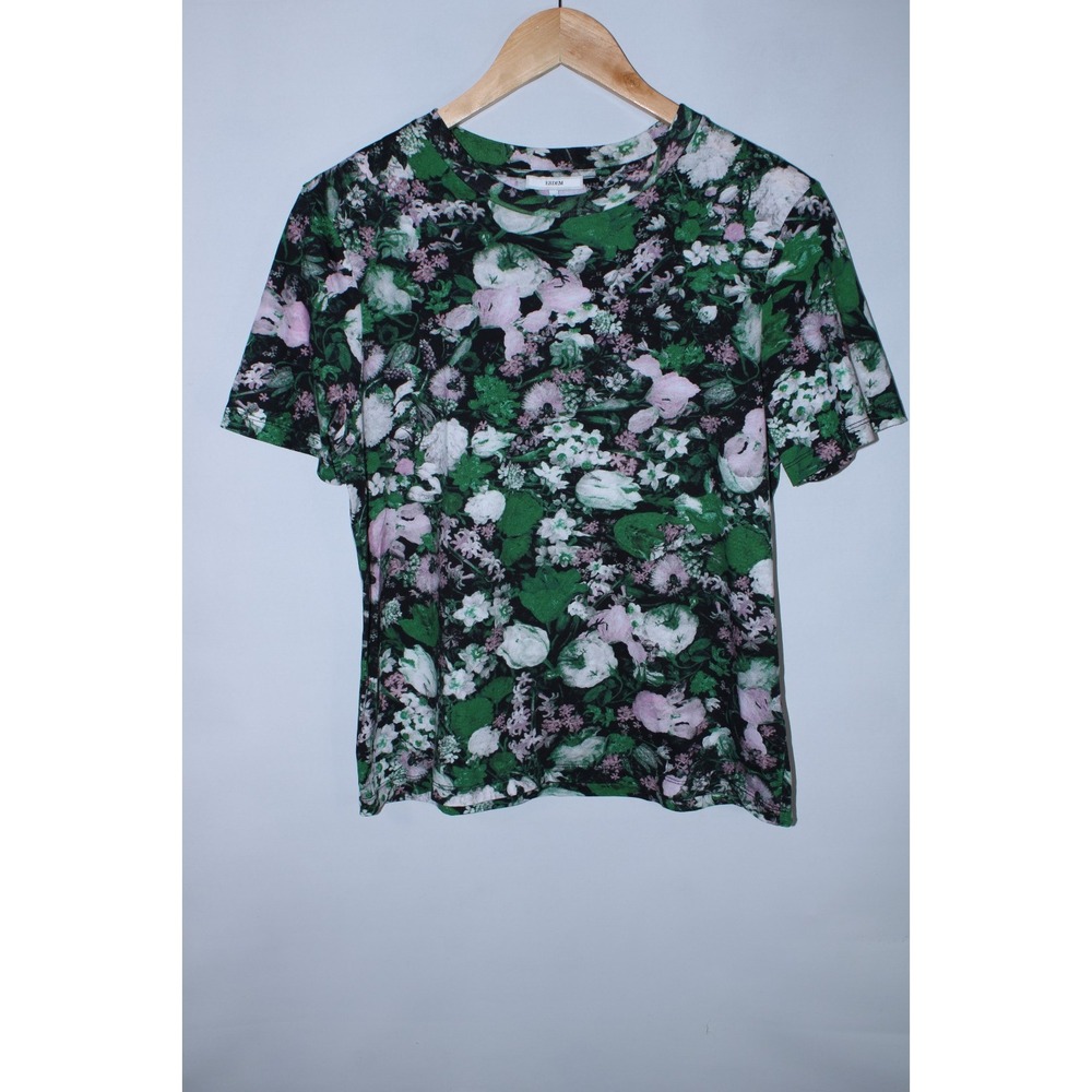 Erdem Women's Medium Multicolor Floral Short Sleeve Hettie T-Shirt
